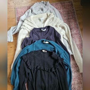 Cottagecore Romantic Sweater Bundle A+F, Topshop, Lark & Ro Cashmere